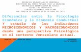 Diferencias entre la PsicologÃ-a EconÃ³mica y la EconomÃ-a Conductual Y estudio de los indicadores MICROECONOMICOS Y MACROECONOMICOS desde una perspectiva PsicolÃ³gica en el