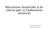 Recursos musicals a la xarxa per a l'educació musical