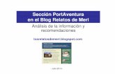 Informe Sección Portaventura en el Blog Relatos de Meri 2013