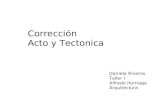 Corrección, acto y tectonica; Unidad II, Tarea II
