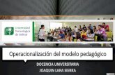 Operacionalización del modelo pedagógico