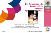 México: El Programa de Desarrollo Humano Oportunidades