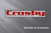 Relación de productos Crosby Neumáticos