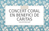 Concert coral en benefici de càritas
