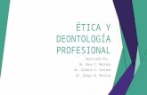 Ética y deontología profesional
