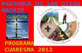 PROGRAMACIÓN PARA LA CUARESMA 2012