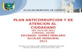 Plan anticorrupcion y de atencion al ciudadano corozal mejorado