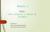Arte colonial a partir de colombia