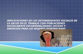 Implicaciones de los determinantes sociales de la salud en el trabajo con poblaciones socialmente vulnerabilizadas: Acceso y servicios para las mujeres dominicanas.