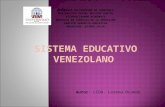 Sistema educativo venezolano y su marco legal
