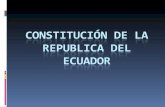 COSTITUCION DE LA REPUBLICA DEL ECUADOR