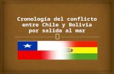Cronología del conflicto entre chile y bolivia
