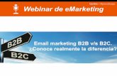 Webinar: Email marketing B2B v/s B2C.  ¿Conoce realmente la diferencia?