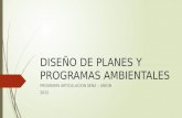 Diseño de planes y programas ambientales