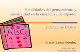 Habilidades del pensamiento y creatividad en enseñanza de Español