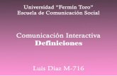Comunicación Interactiva, Definiciones