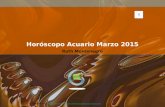 Horóscopo Acuario Marzo 2015