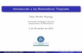Geometría Tropical - César Rendón Mayorga - UPN