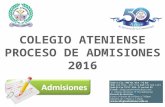 Proceso de Admisones 2016 Colegio Ateniense