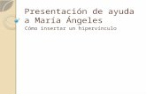 Presentación de ayuda a María Ángeles