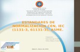 ESTÁNDARES: CEN, IEC (1131-3, 61131-3), ASME