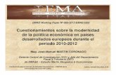 Cuestionamientos sobre la modernidad de la Política Económica Europea (por Mg/Eco/Trib/Jur. José-Manuel Martin Coronado)