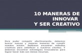 10 maneras de innovar