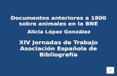 Documentos anteriores a 1800 sobre animales en la BNE