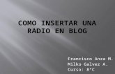 Como insertar una radio en blog
