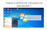 Crear cuenta de usuario de windows 7 de 1