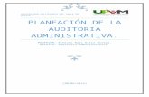 Planeación de la auditoría administrativa