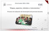 Evaluación docente etapas y métodos SE Jalisco
