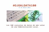 #Ojoaldata100 Identifiquemos los 100 conjuntos de datos de una administración local