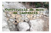 Construcció de murs de formigó armat per a la contenció d'aigües