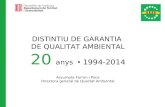 Distintiu de garantia de qualitat ambiental: 20 anys (1994-2014)