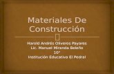 Materiales De Construcción Tipos Y Procedimientos