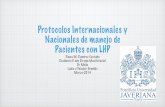 Protocolos internacionales y nacionales de manejo de lph