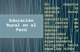 Educación Rural en el Perú