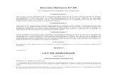Ley de Arbitraje de Guatemala. Decreto 67-95 del Congreso de la República.