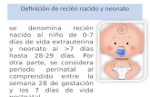 Definición de Recién Nacido y Neonato