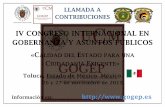 IV Congreso Internacional en Gobernanza y Asuntos Públicos