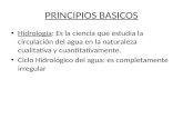 PRINCIPIOS BASICOS HIDROLOGIA