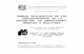 Manual Descriptivo de Los Procedimientos de La Obtención de Impresiones, Modelos y Registros