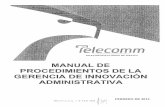 TELECOMM 2014 Manual de Procedimientos de La Gerencia de Innovación Administrativa
