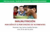 MALNUTRICIÓN POR DÉFICIT O POR EXCESO DE NUTRIENTES