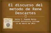 El Discurso Del Metodo de Rene Descartes