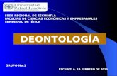 Grupo 1. Deontología