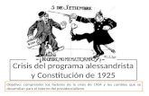 Crisis Del Programa Alessandrista y Constitución de 1925