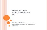 Disociación Electrolítica pH