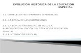 Evolución Histórica de La Educación Especial
